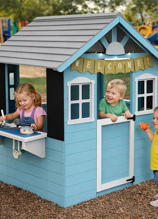 Dečija drvena kućica za igru KINDER HOME sa kuhinjom
