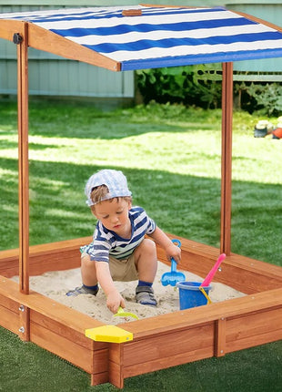 Dečiji pesčanik KINDER HOME, podesivi i vodootporni poklopac za senku protiv UV zračenja