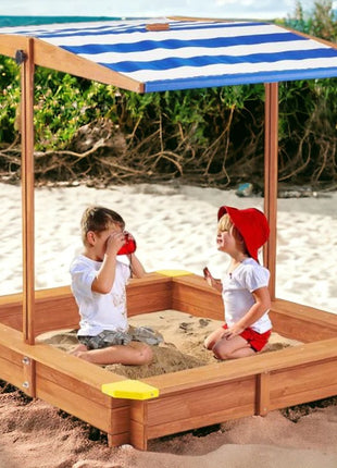 Dečiji pesčanik KINDER HOME, podesivi i vodootporni poklopac za senku protiv UV zračenja
