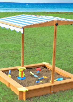 Dečiji pesčanik KINDER HOME, podesivi i vodootporni poklopac za senku protiv UV zračenja