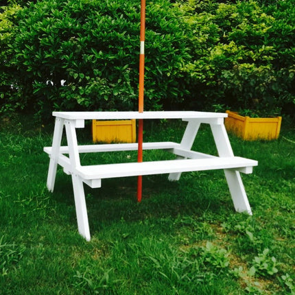 Baštenska garnitura KINDER HOME, dječji stol za piknik s kišobranom anti-UV 30+