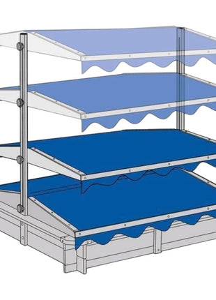Dečiji drveni peščanik KINDER HOME, sa podesivim, vodootpornim poklopcem anti-UV 30