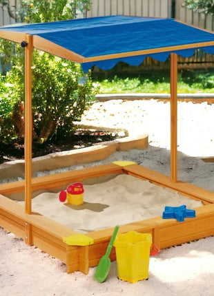 Dečiji drveni peščanik KINDER HOME, sa podesivim, vodootpornim poklopcem anti-UV 30