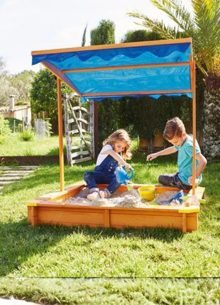 Dečiji drveni peščanik KINDER HOME, sa podesivim, vodootpornim poklopcem anti-UV 30