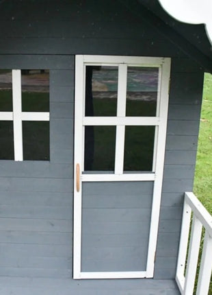 Drvena dečija kućica KINDER HOME za igre na otvorenom u dvorištu i bašti
