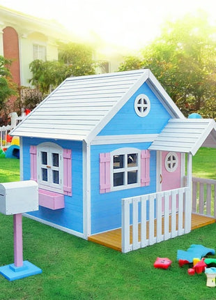 Velika drvena dečija kućica sa verandom KINDER HOME