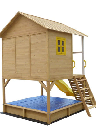 KINDER HOME Velika dečija kućica sa peščanikom i toboganom, za igru na otvorenom u dvorištu i bašti