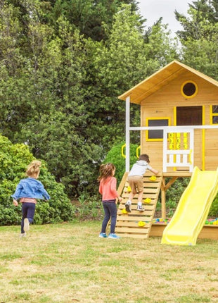 KINDER HOME Velika dečija kućica sa peščanikom i toboganom, za igru na otvorenom u dvorištu i bašti