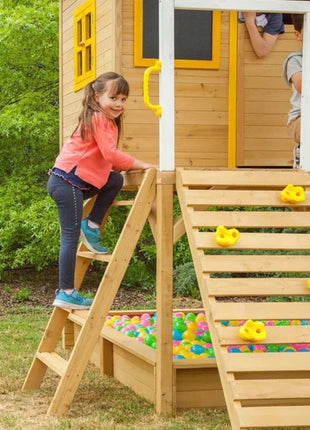 KINDER HOME Velika dečija kućica sa peščanikom i toboganom, za igru na otvorenom u dvorištu i bašti