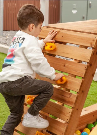 KINDER HOME Velika dečija kućica sa peščanikom i toboganom, za igru na otvorenom u dvorištu i bašti