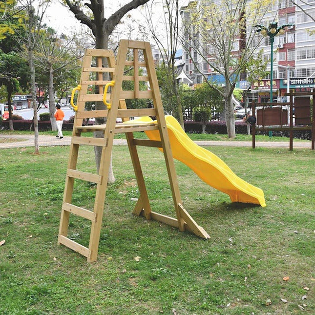 Dječja drvena penjalica sa toboganom KINDER HOME