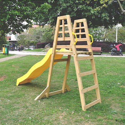 Dječja drvena penjalica sa toboganom KINDER HOME