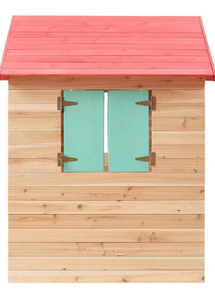 Dečija drvena kućica za igru na otvorenom KINDER HOME - za dvorište i baštu, 115×102×129 cm