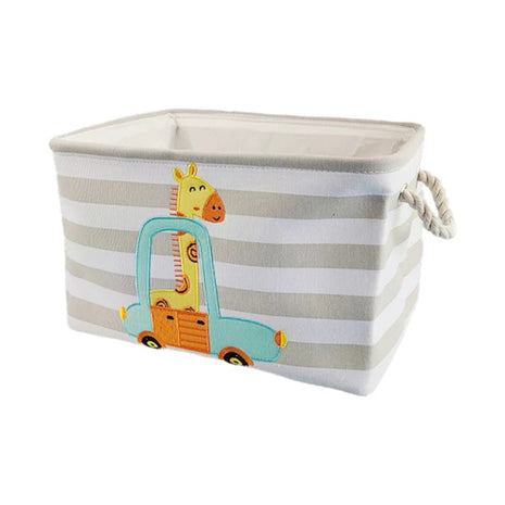 Kutija za odlaganje igračaka, odeće, kozmetike, sklopiva, sa pogodnim ručkama, za dečiju sobu, spavaću sobu, dnevnu sobu - žirafa