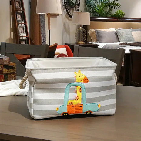 Kutija za odlaganje igračaka, odeće, kozmetike, sklopiva, sa pogodnim ručkama, za dečiju sobu, spavaću sobu, dnevnu sobu - žirafa