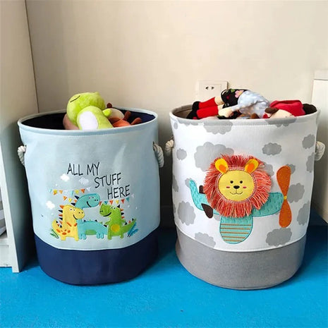 Igračka, odeća, korpa za veš, sklopiva, sa pogodnim ručkama, za dečiju sobu, spavaću sobu, dnevnu sobu - Dinosaurusi