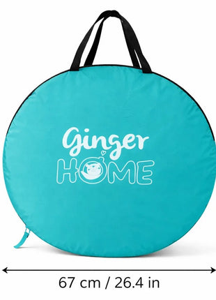 KINDER HOME Dečiji šator za igru na rasklapanje sa UV zaštitom 50+ – okrugli, lagan i sklopiv, za plažu i baštu, 150×150×90 cm