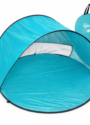 KINDER HOME Dečiji šator za igru na rasklapanje sa UV zaštitom 50+ – okrugli, lagan i sklopiv, za plažu i baštu, 150×150×90 cm