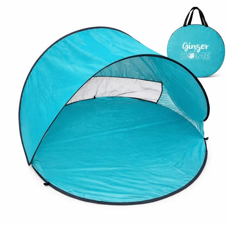 KINDER HOME Dečiji šator za igru na rasklapanje sa UV zaštitom 50+ – okrugli, lagan i sklopiv, za plažu i baštu, 150×150×90 cm