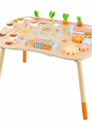 Dečiji aktivni sto KINDER HOME, Montesori igraonica 6 u 1, puno drvo