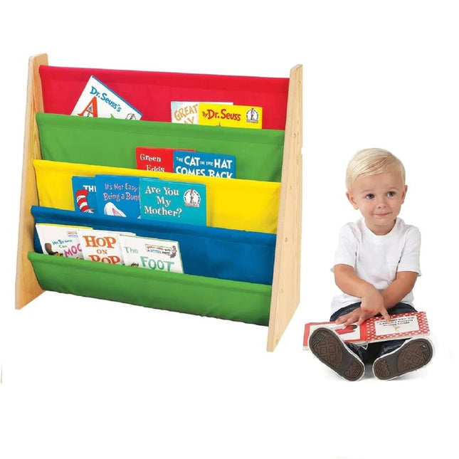 Polica za dječje knjige i igračke, Organizator za odlaganje, Sekcija, Biblioteka za dječju sobu - BOJE