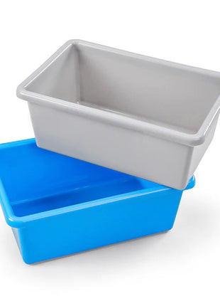 Polica za igračke i knjige, deo za dečiju sobu sa 9 kutija za odlaganje, drveni organizator - SIRENA