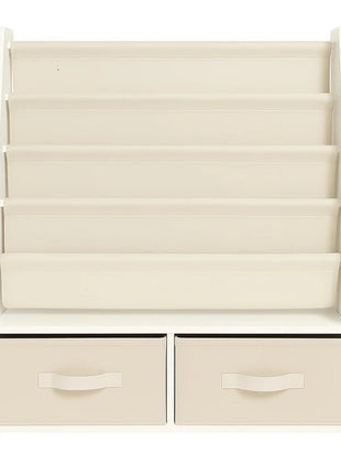 Dečiji drveni organizator 2 u 1, polica za knjige i kutije za odlaganje igračaka