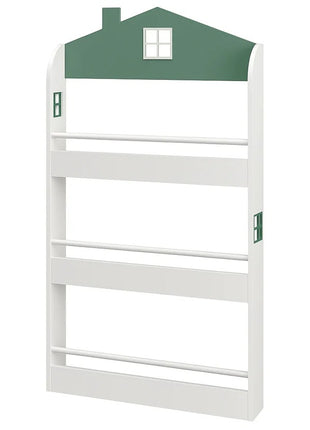 Dečija polica za knjige i igračke KINDER HOME – Kuća, 3 police, drvo