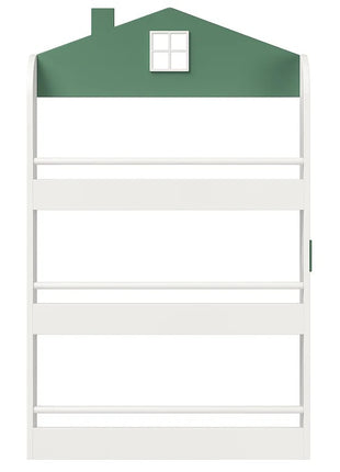 Dečija polica za knjige i igračke KINDER HOME – Kuća, 3 police, drvo