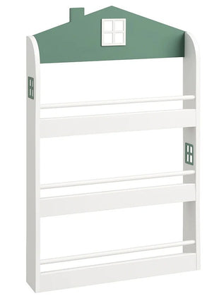 Dečija polica za knjige i igračke KINDER HOME – Kuća, 3 police, drvo