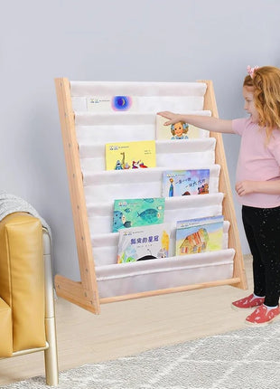 Drveni dečiji organizator sa policama za igračke i knjige - PSI