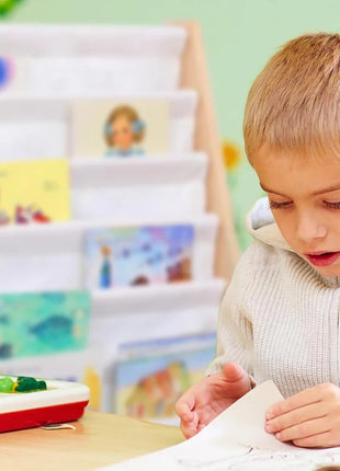 Drveni dečiji organizator sa policama za igračke i knjige - PSI