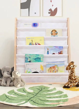 Drveni dečiji organizator sa policama za igračke i knjige - PSI