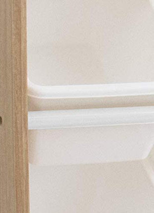 Dečiji drveni organizator, veliki - za odlaganje igračaka i knjiga, polica za dečiju sobu - DRVO/BELA