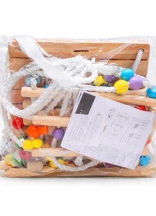 Dečija drvena ljuljaška KINDER HOME sa kaišem i bočnim stranama – do 70 kg, 30×30 cm