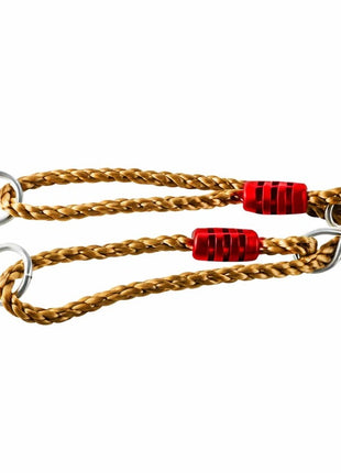 Dečija drvena ljuljaška za dvorište sa konopcima KINDER HOME – prirodno drvo, 33 cm