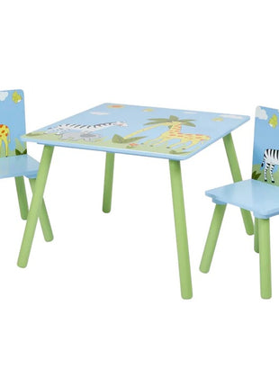 Dečiji sto sa stolicama KINDER HOME za crtanje, igru, jelo, drveni, Dečija soba SAVANA