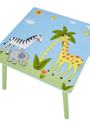 Dečiji sto sa stolicama KINDER HOME za crtanje, igru, jelo, drveni, Dečija soba SAVANA
