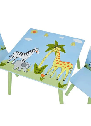 Dečiji sto sa stolicama KINDER HOME za crtanje, igru, jelo, drveni, Dečija soba SAVANA