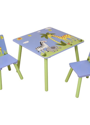 Dečiji sto sa stolicama KINDER HOME za crtanje, igru, jelo, drveni, Dečija soba SAVANA