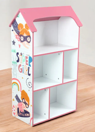 Dečija drvena polica za odlaganje igračaka i knjiga - Kuća SNOVA