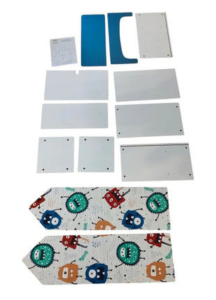 Dečija drvena polica za odlaganje igračaka i knjiga - UNIVERZUM