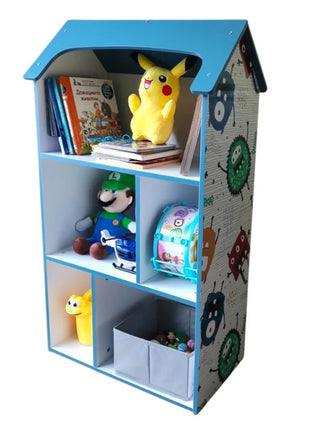 Dečija drvena polica za odlaganje igračaka i knjiga - UNIVERZUM