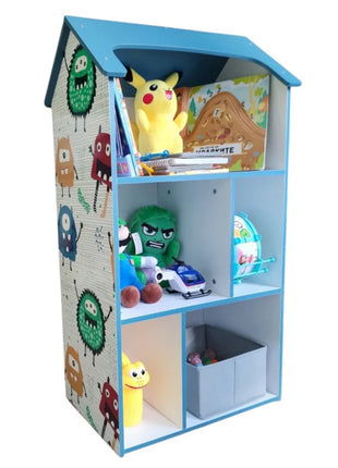 Dečija drvena polica za odlaganje igračaka i knjiga - UNIVERZUM