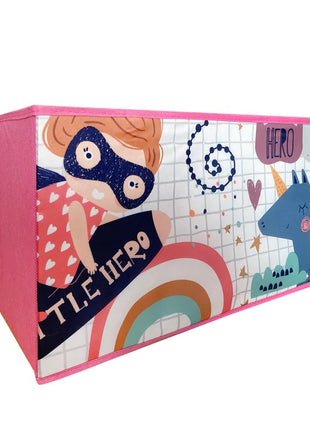 Organizator za igračke i knjige, dečija polica sa 9 tekstilnih korpi za odlaganje - SUPER DEVOJKA