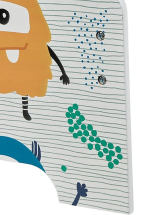 Dečiji drveni krevet sa zaštitom od pada, ram dušeka od letvica 140/70 cm, udobno postolje - MONSTER