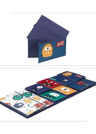 Organizator dečijih igračaka, polica, delovi sa 9 kutija za odlaganje tekstila - Monster