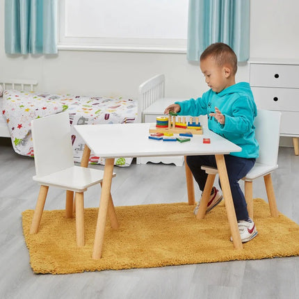 Dječji stol s 2 stolice KINDER HOME – drveni set