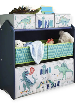 Dečija polica KINDER HOME, Organizator za igračke sa kutijama za odlaganje DINOSAURS