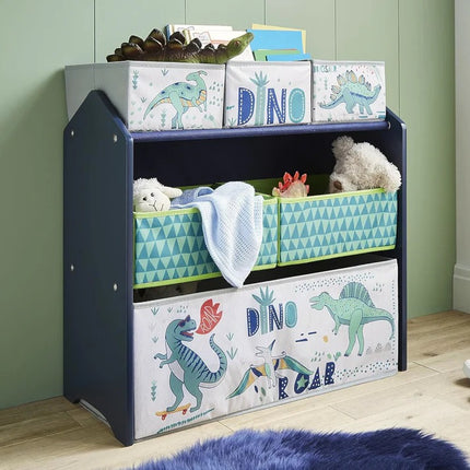 Dječja polica KINDER HOME, Organizator za igračke sa kutijama za odlaganje DINOSAURS